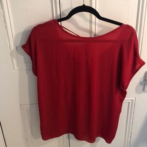 LOFT mixed media shirt.